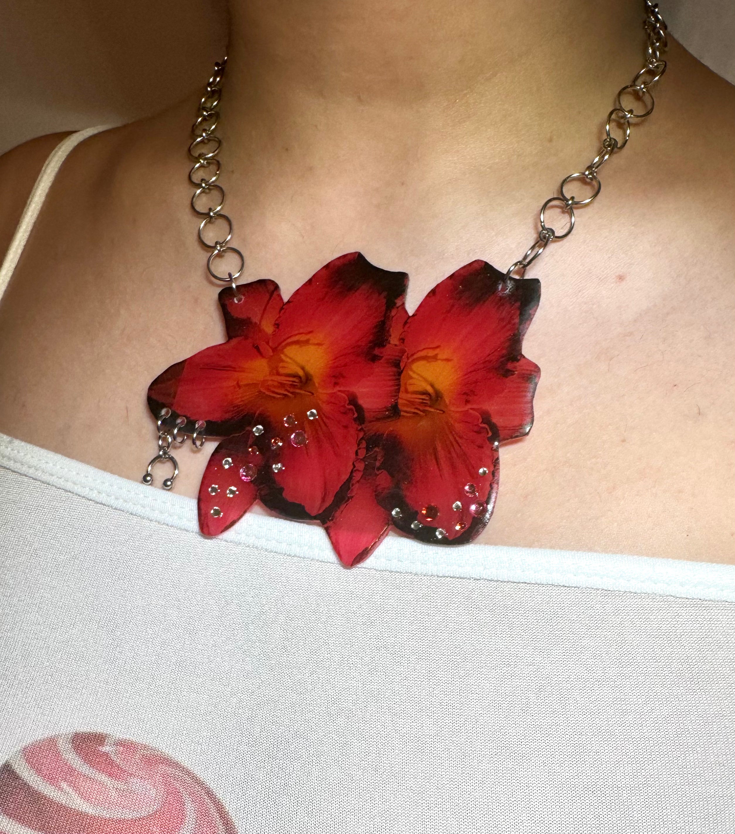Fire Lily Necklace