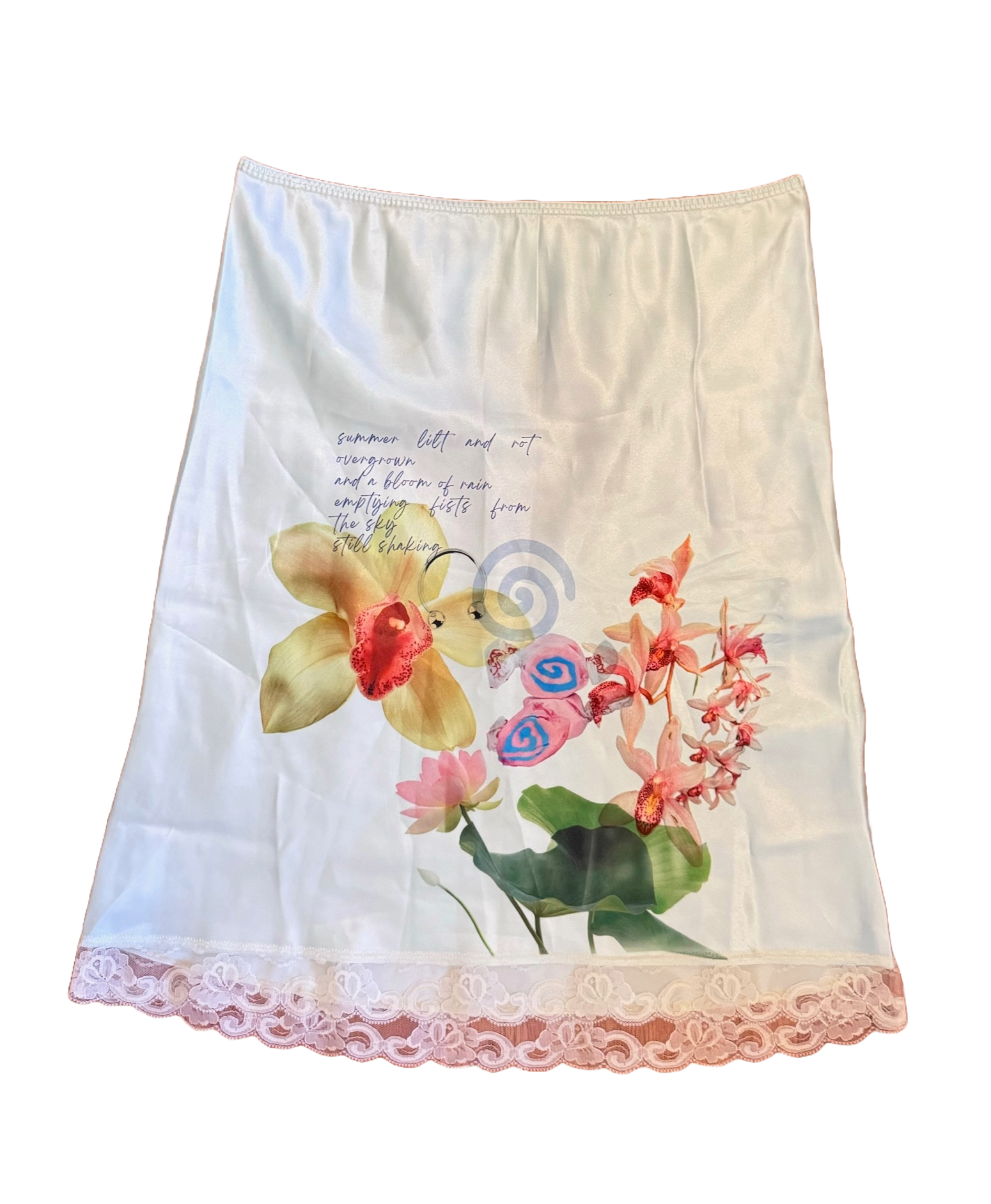 Vintage Aqua Slip Skirt 1241