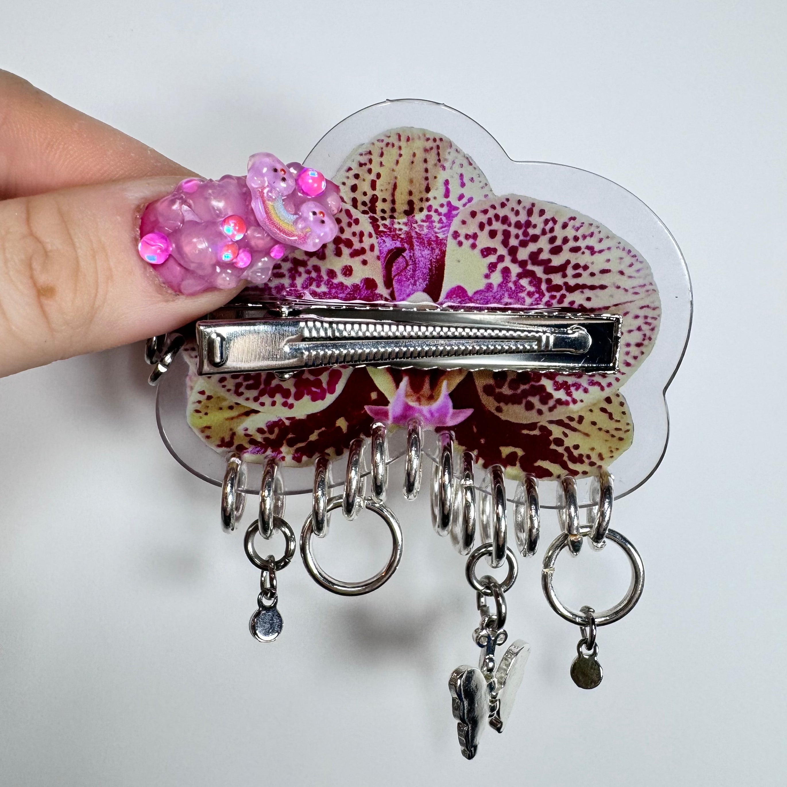 Pierced Orchid Hairclip 8