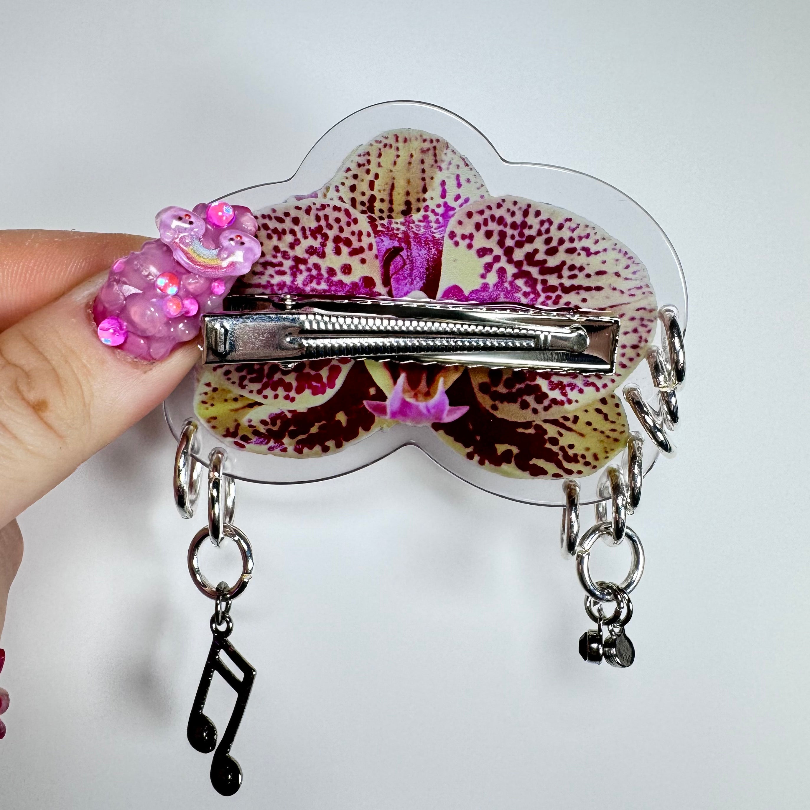 Pierced Orchid Hairclip 7