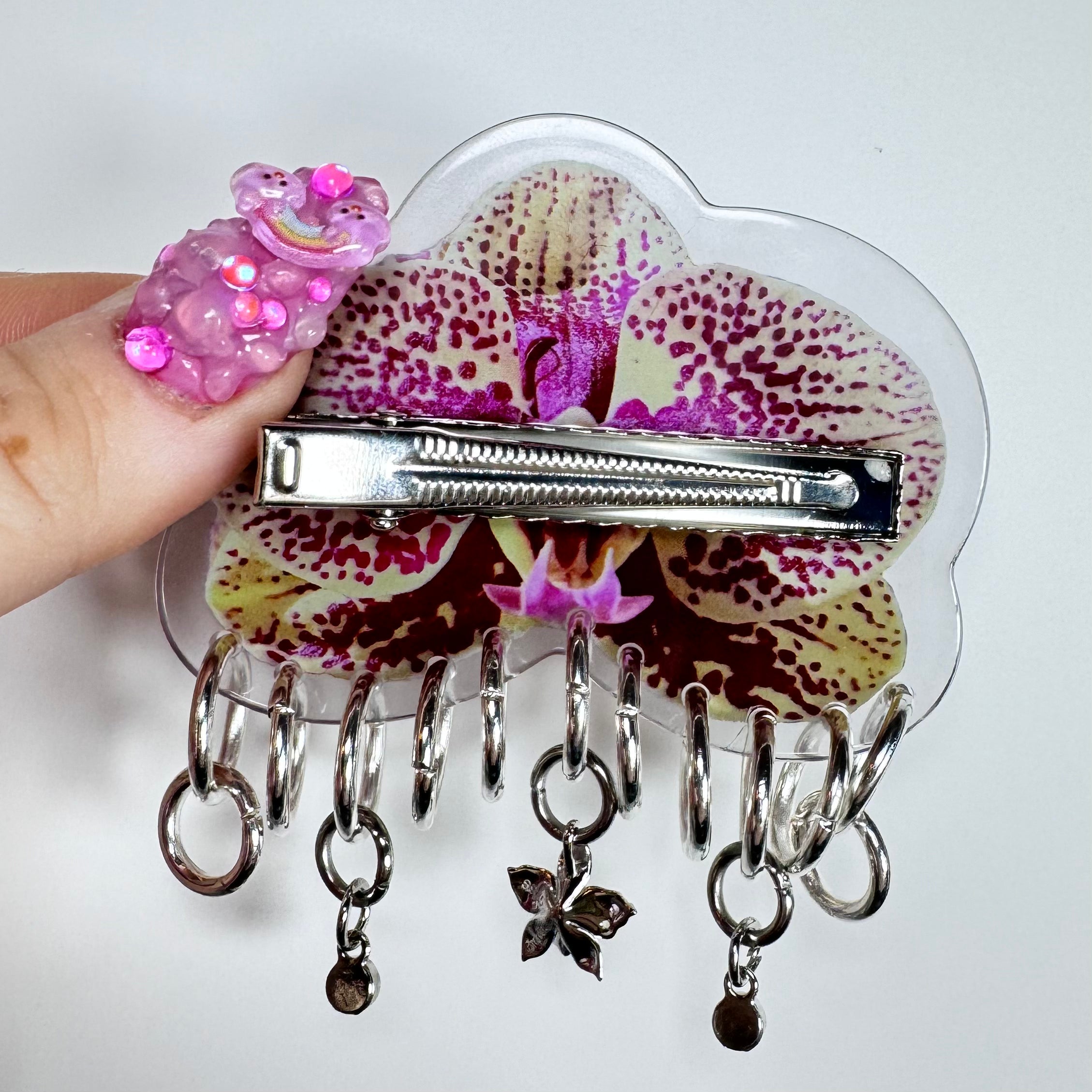 Pierced Orchid Hairclip 5