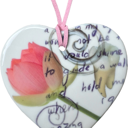 heart charm necklace l