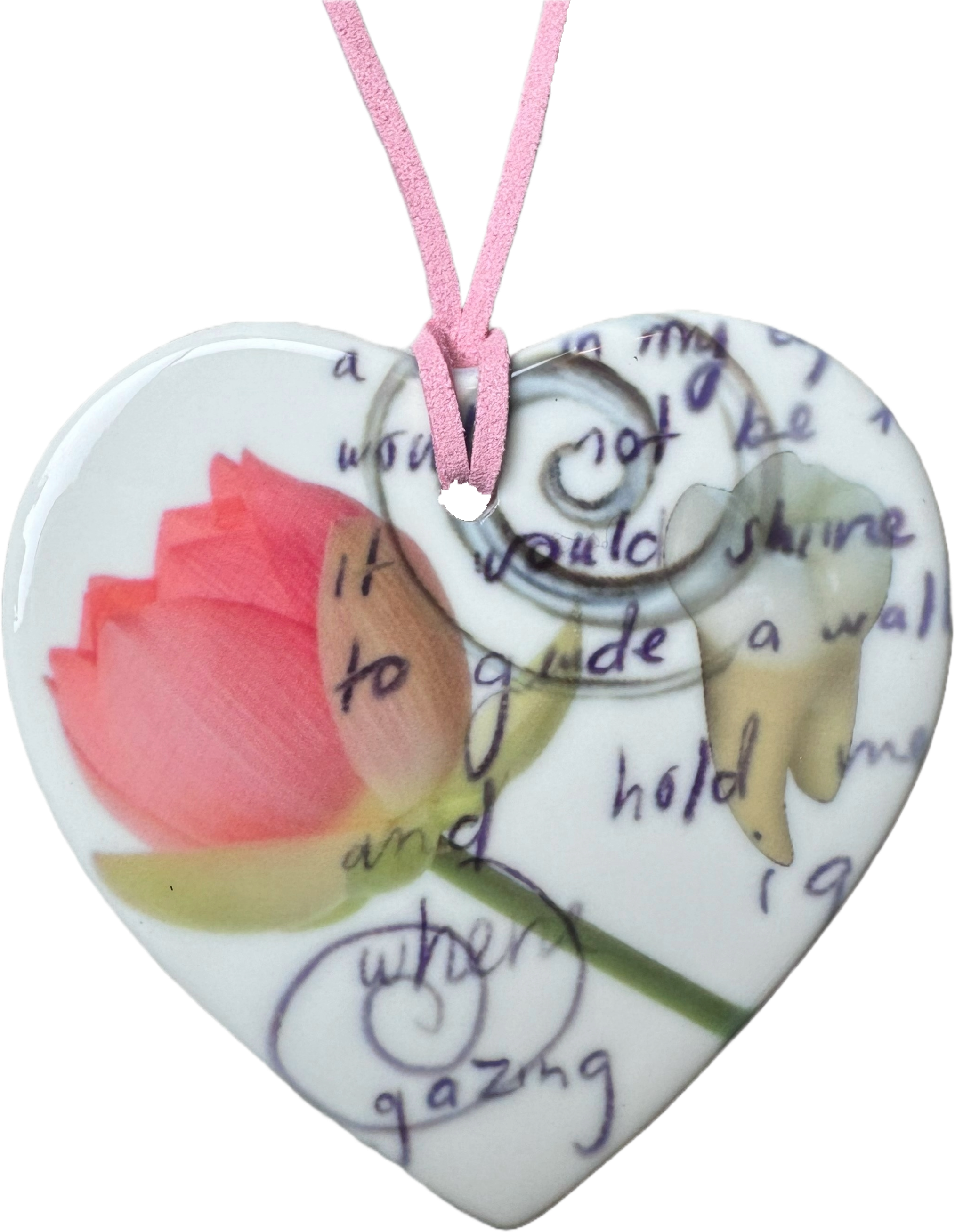 heart charm necklace l