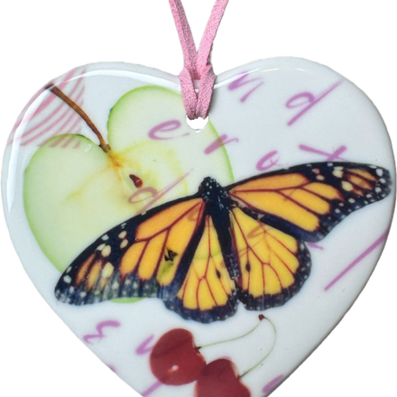 heart charm necklace k