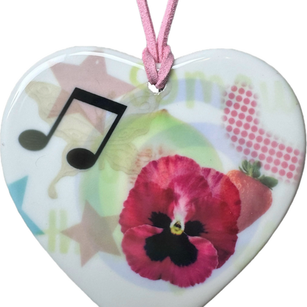 heart charm necklace j