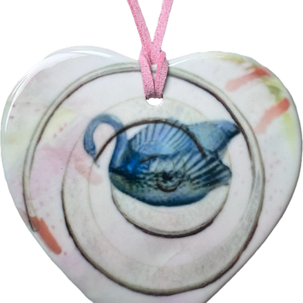 heart charm necklace g