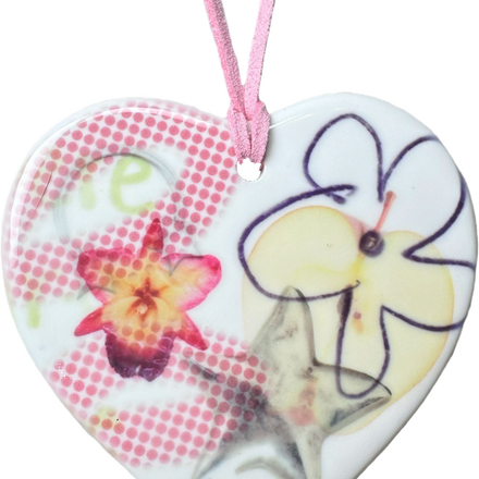 heart charm necklace e