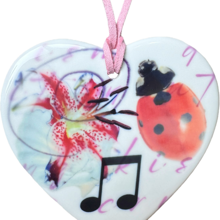 heart charm necklace d