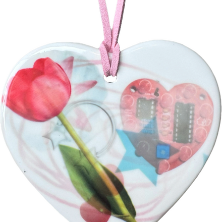 heart charm necklace c