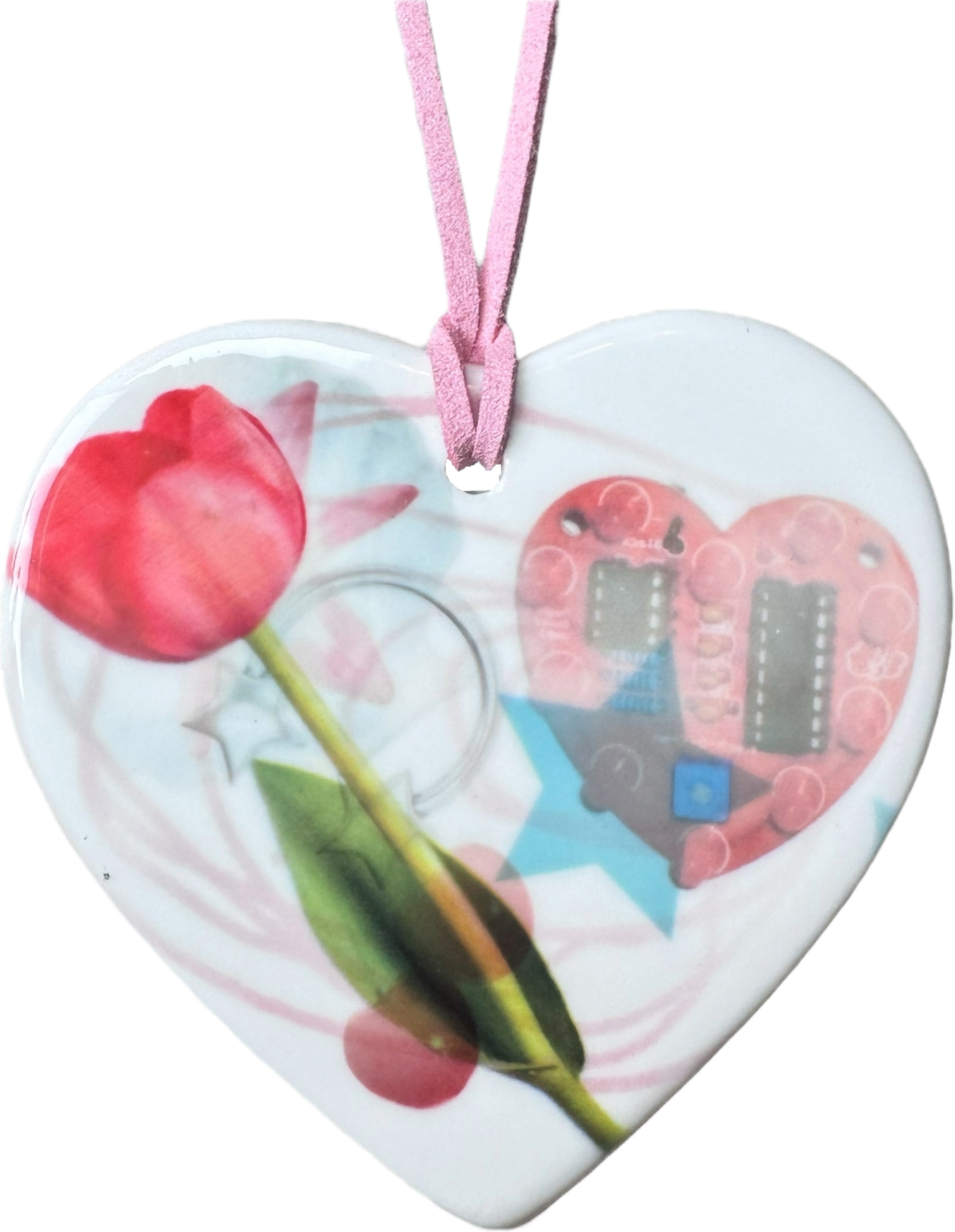 heart charm necklace c