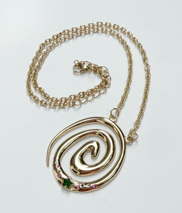 Gold Spiral Necklace