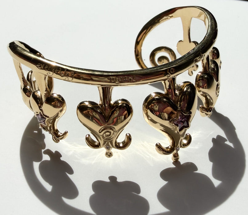 Gold Bleeding Heart Bracelet