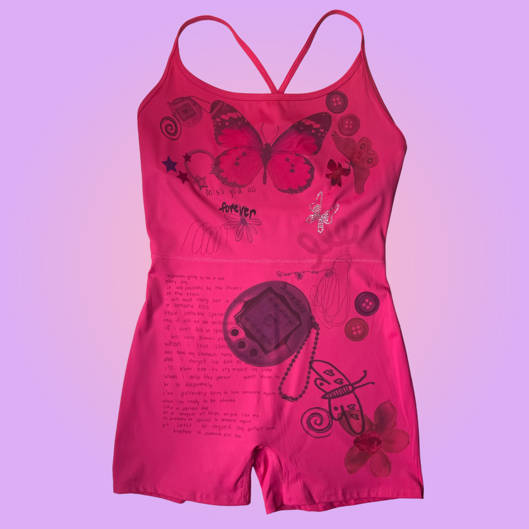 orchard*active pink sports romper l