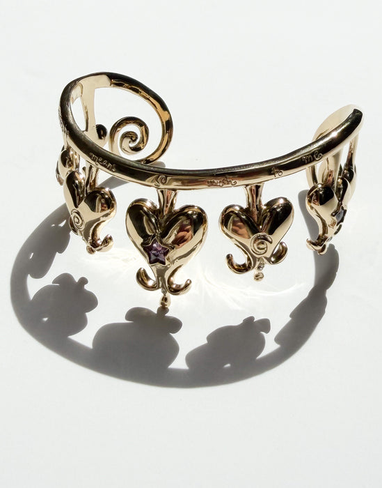 Gold Bleeding Heart Bracelet
