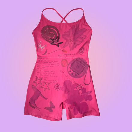 orchard*active pink sports romper m