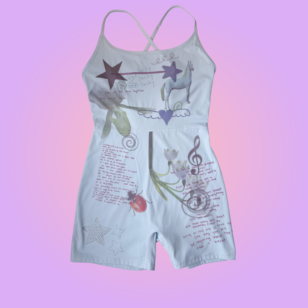 orchard*active blue sports romper m – Orchard NYC