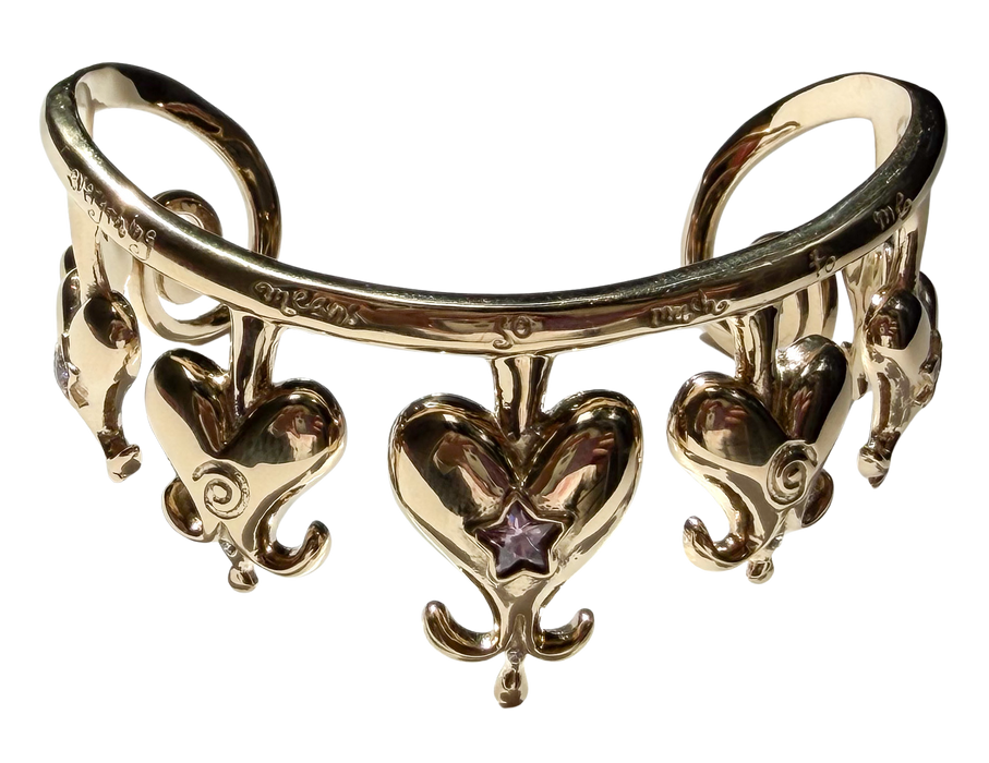 Gold Bleeding Heart Bracelet