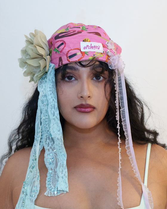Green Flower Sailor Hat
