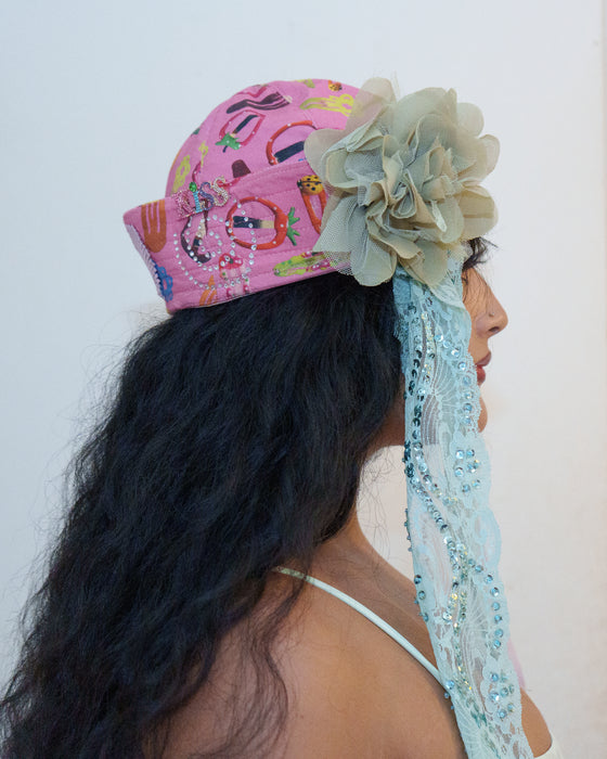 Green Flower Sailor Hat