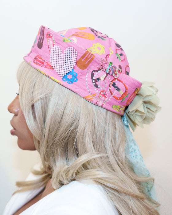 Green Flower Sailor Hat