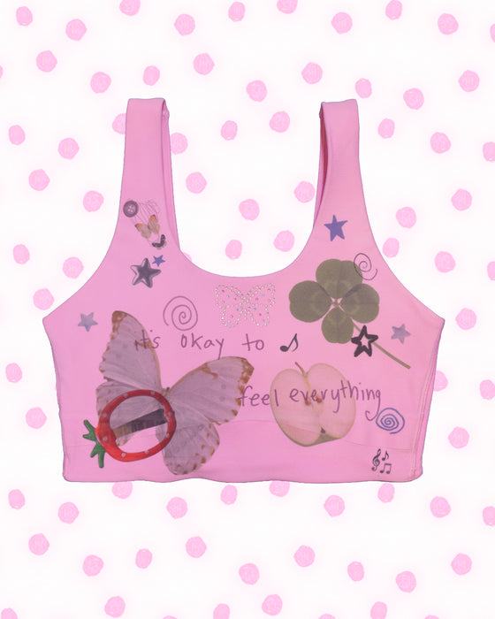 Pink Sports Bra - Size Small