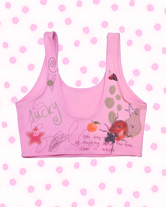 Pink Sports Bra - Size Small