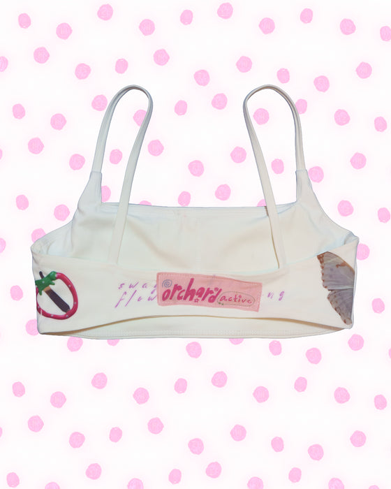 White Sports Bra - Size X-Small