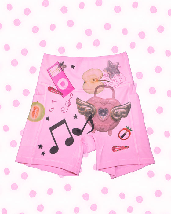 Pink Bike Shorts - Size X-Small