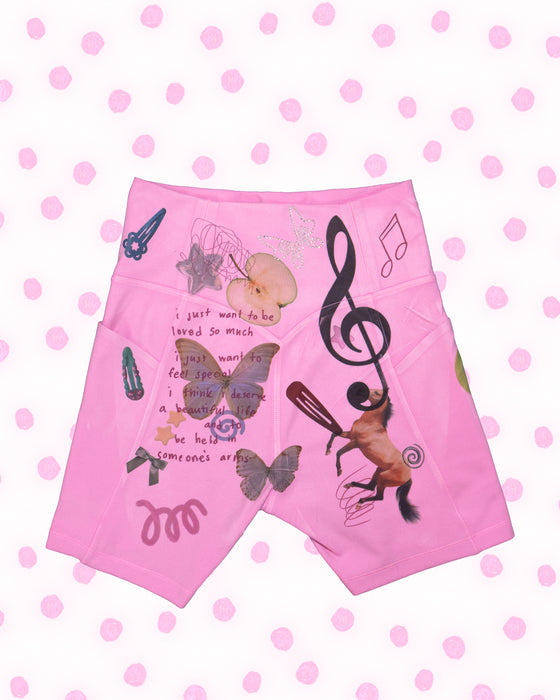 Pink Bike Shorts - Size X-Small