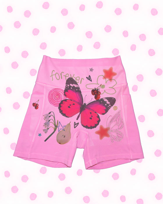 Pink Bike Shorts - Size X-Small