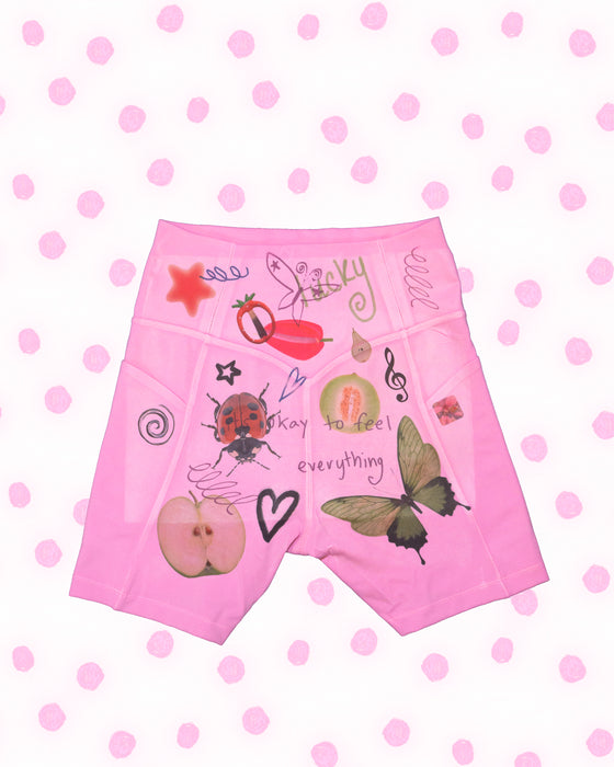 Pink Bike Shorts - Size X-Small