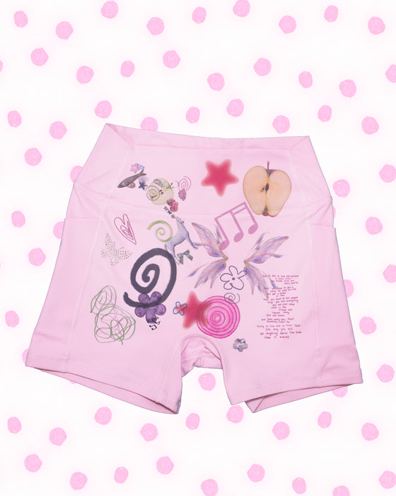 Pink Bike Shorts - Size Medium