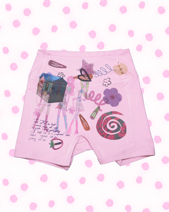 Pink Bike Shorts - Size Medium