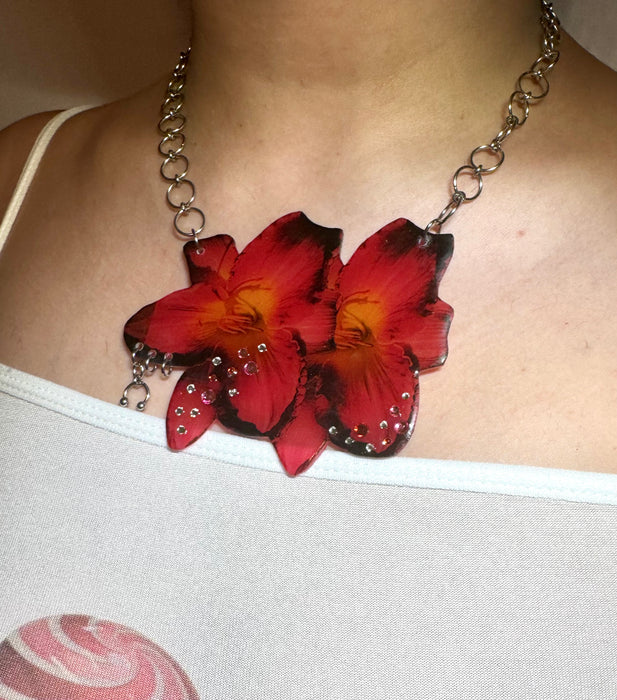 Fire Lily Necklace
