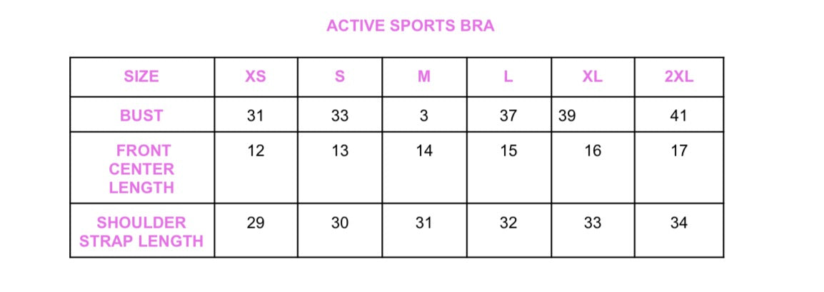 Sports Bra Pre-Order