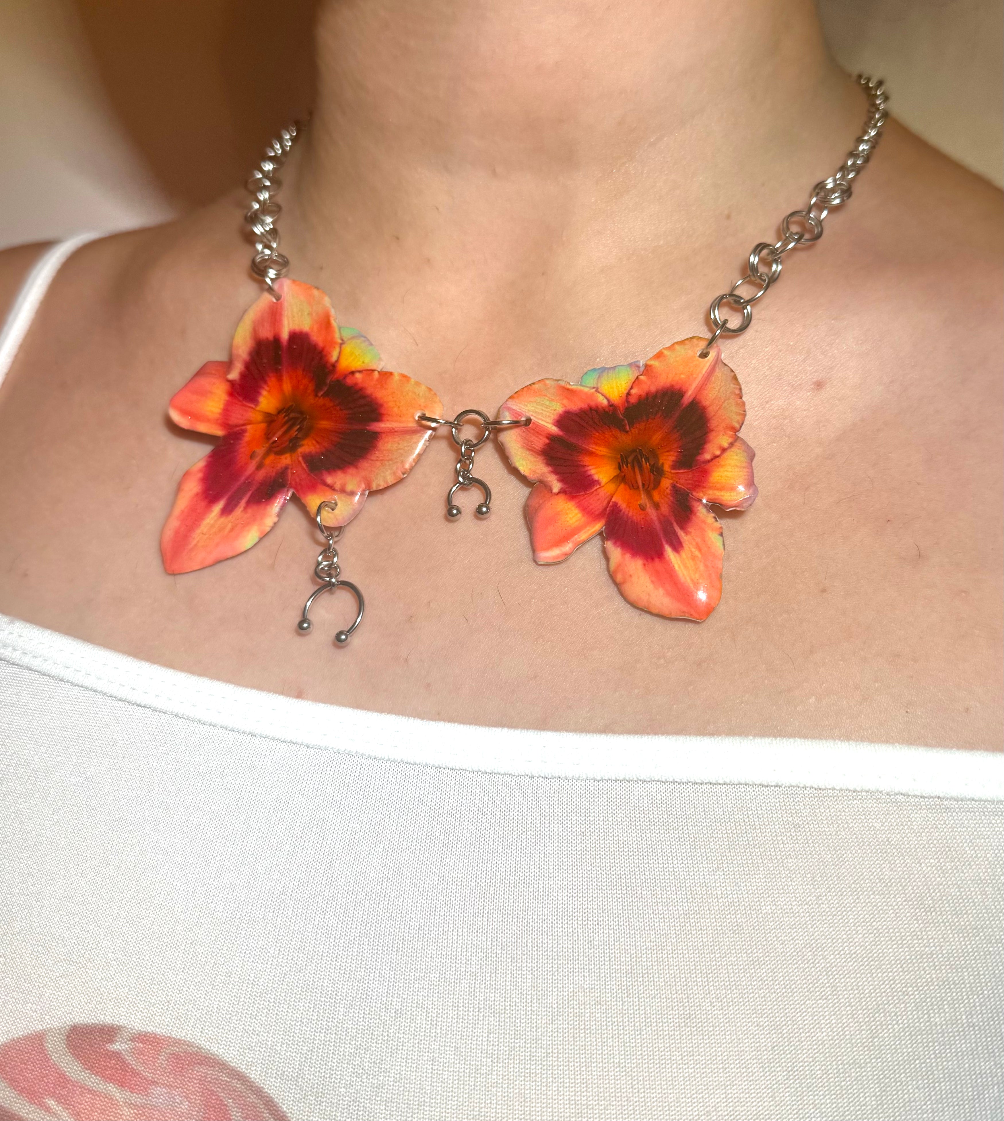 Dual Lily Necklace