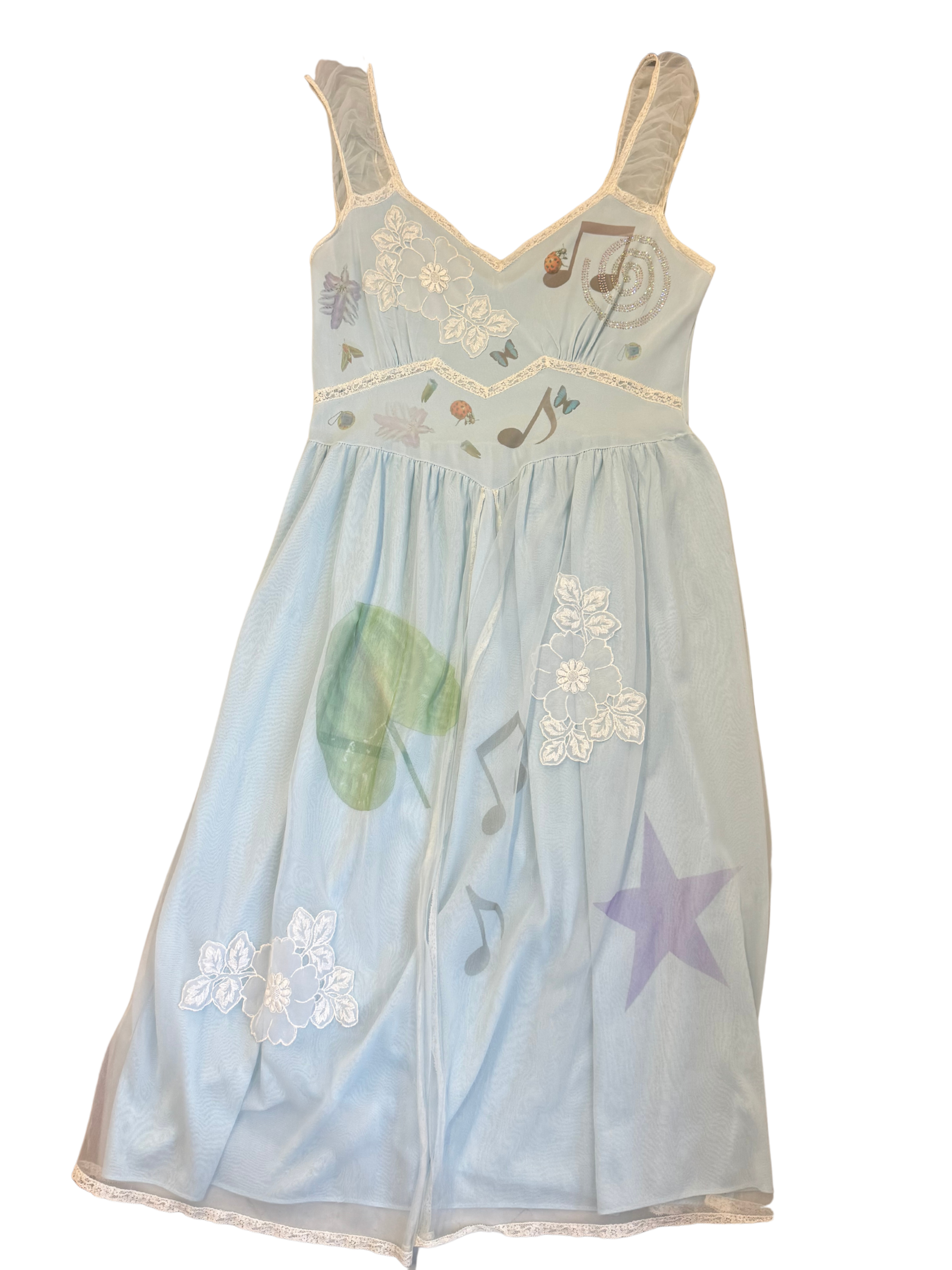 Collage Slip Dress M-L