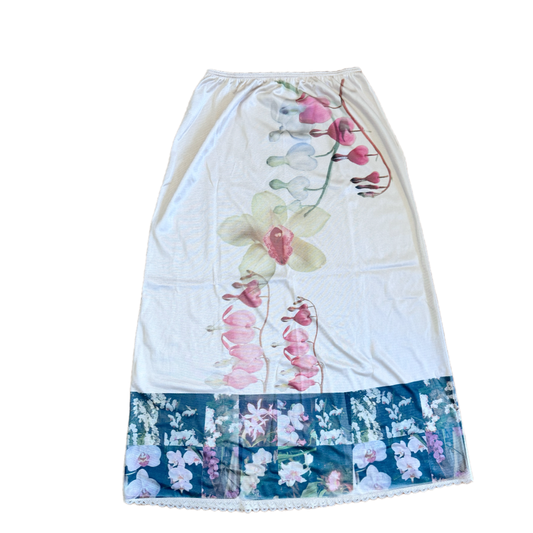 Orchid Satin Skirt