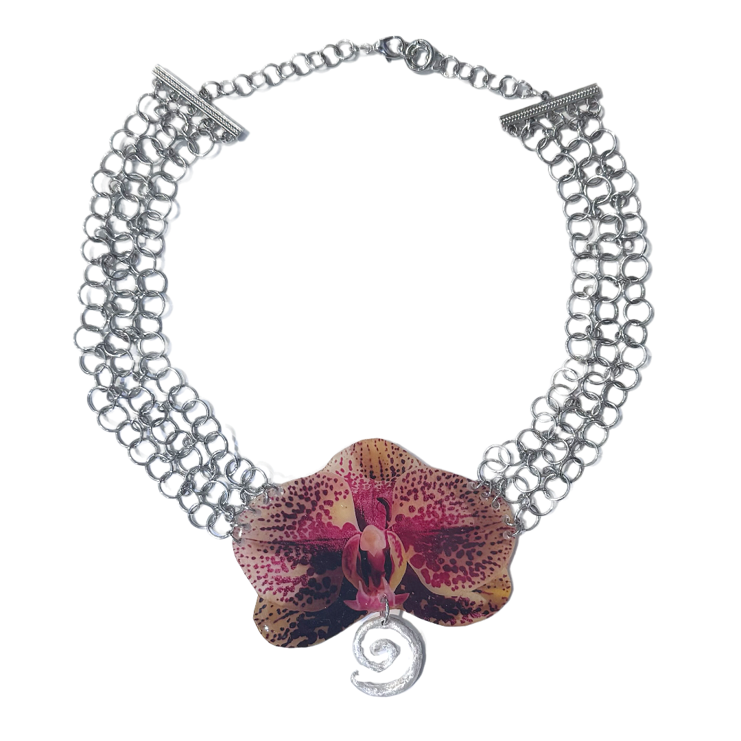 Orchid Spiral Necklace