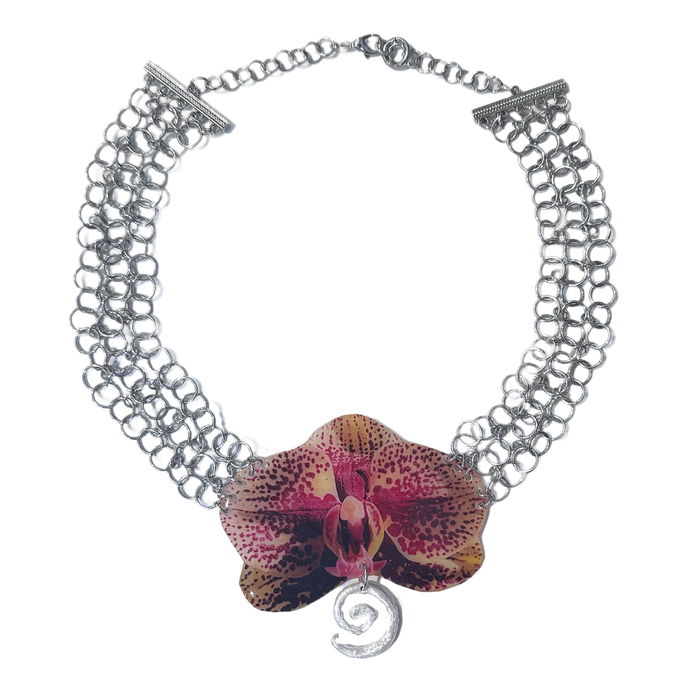 Orchid Spiral Necklace