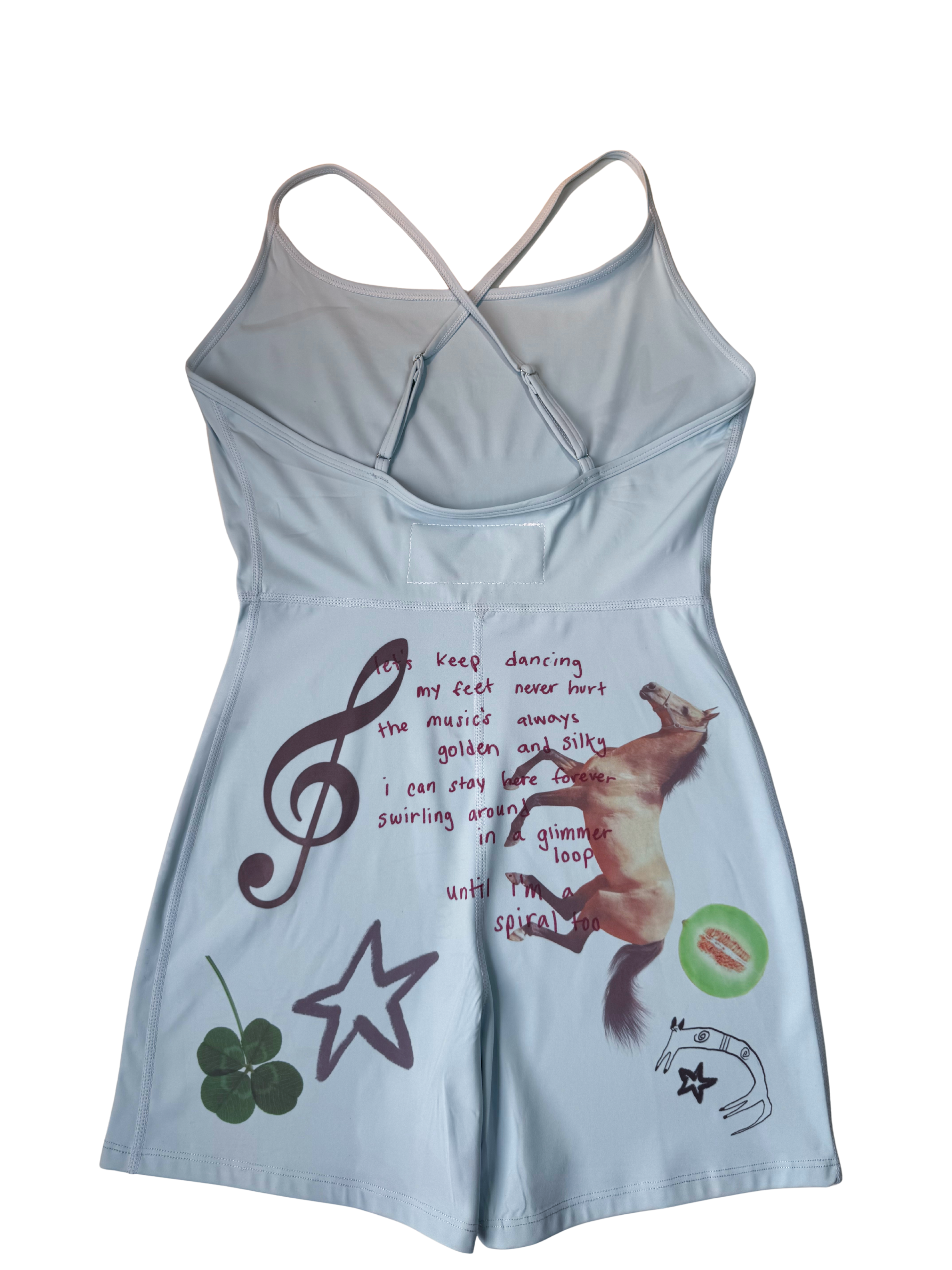 orchard*active blue sports romper m