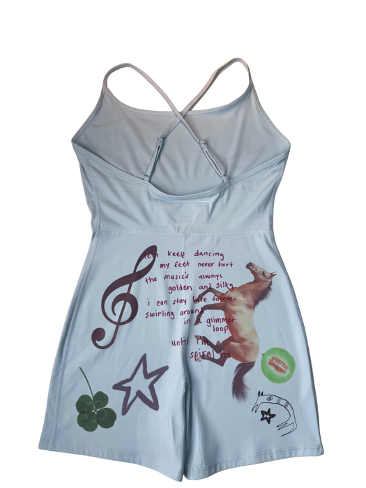 orchard*active blue sports romper m