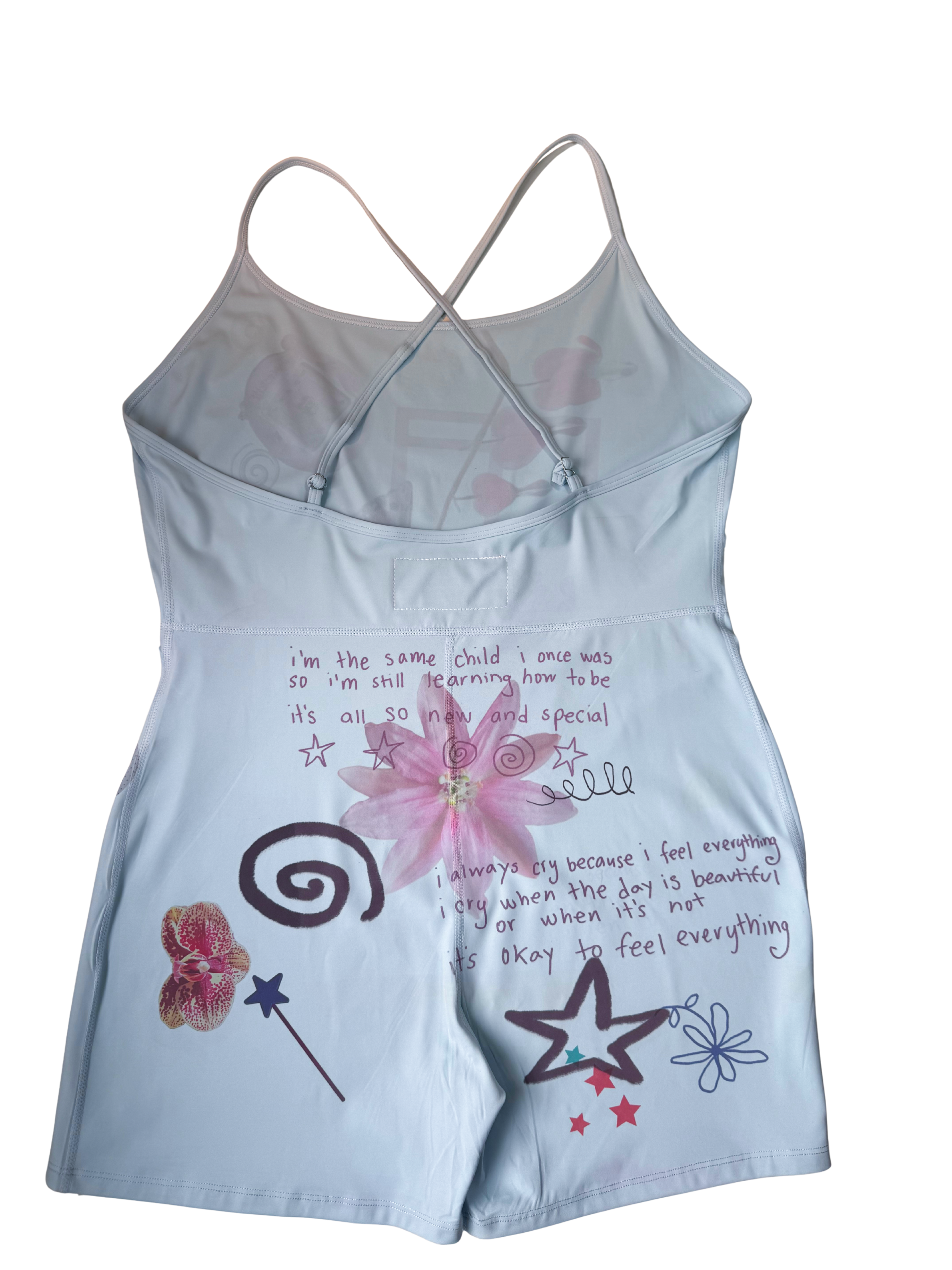 orchard*active blue sports romper 1XL