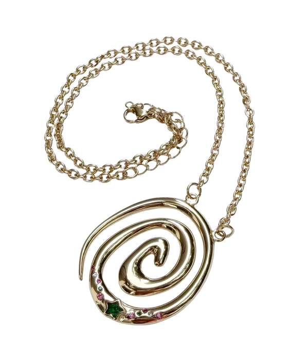 Gold Spiral Necklace