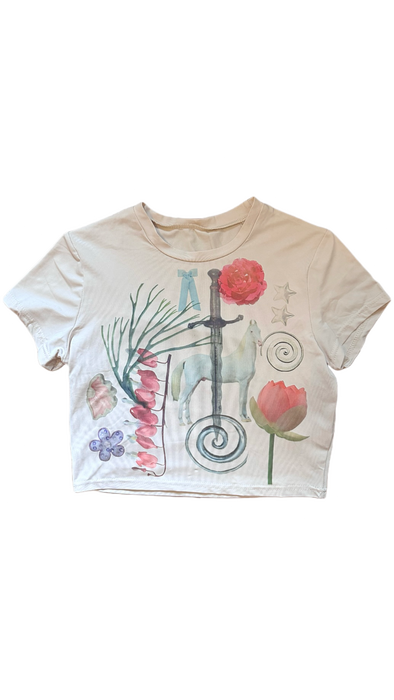 Tan Collage Tee