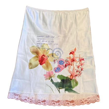 Vintage Aqua Slip Skirt 1241