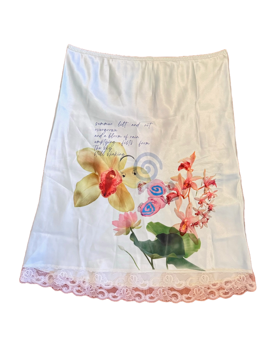 Vintage Aqua Slip Skirt 1241