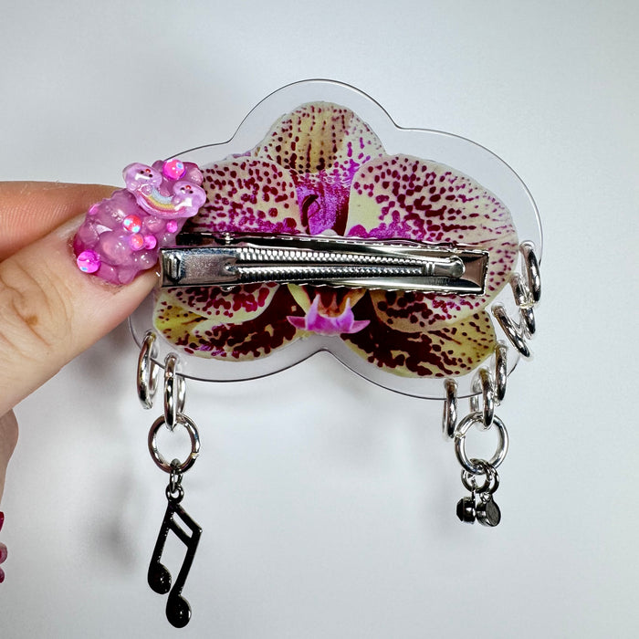 Pierced Orchid Hairclip 7