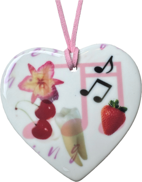 heart charm necklace q