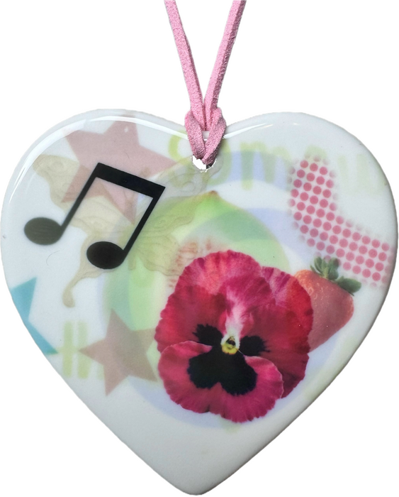 heart charm necklace j